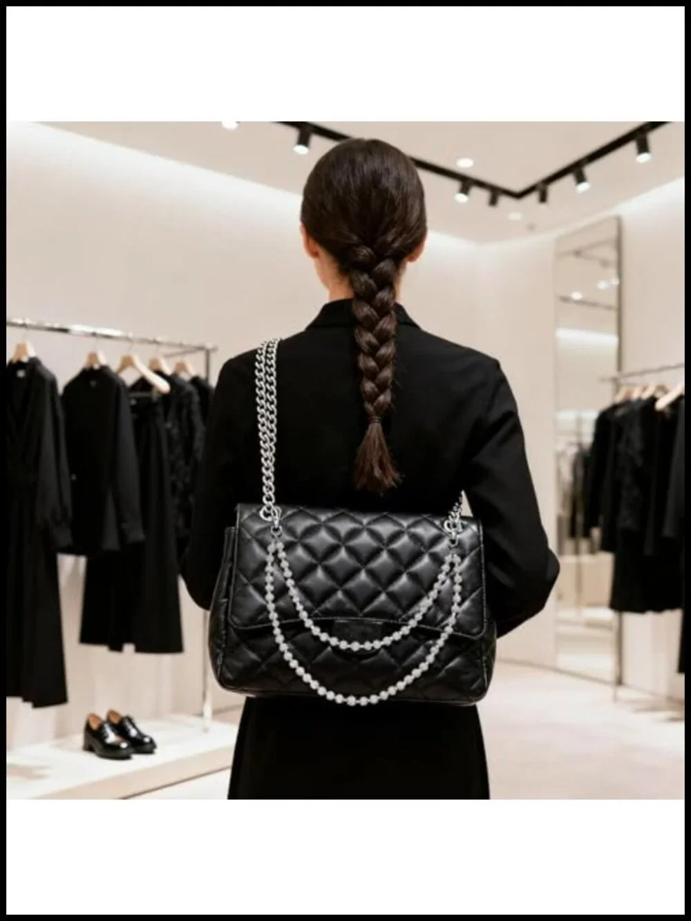 Rhinestone Wallet Chain Pants Pocket Keychain Baseball Style